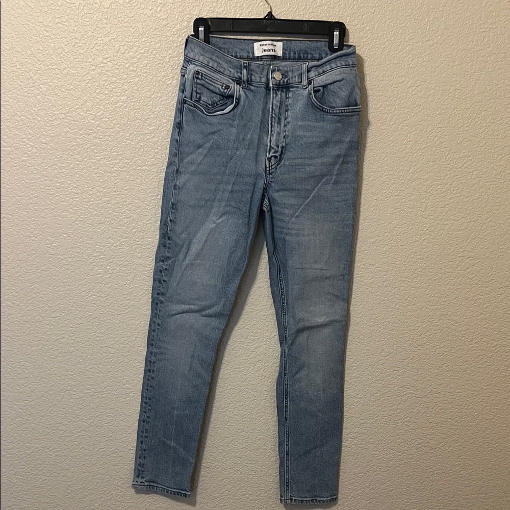 Reformation Light Blue Skinny Jeans